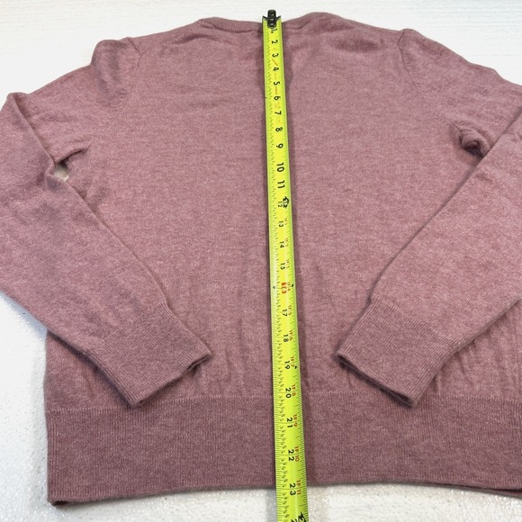 Quince 100% Mongolian Cashmere Sweater Women's Size Medium Pink V-Neck Pullover - Picture 13 of 13